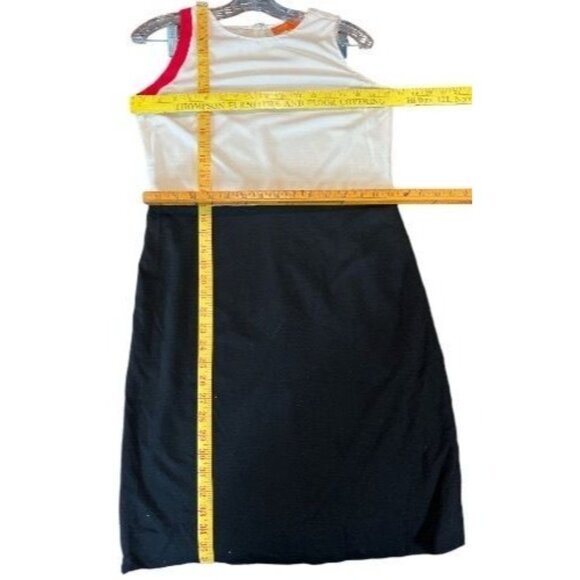 Cynthia Steffe Womens Color Block Sleeveless Dress Size 2 Black/White/Red - Picture 3 of 7